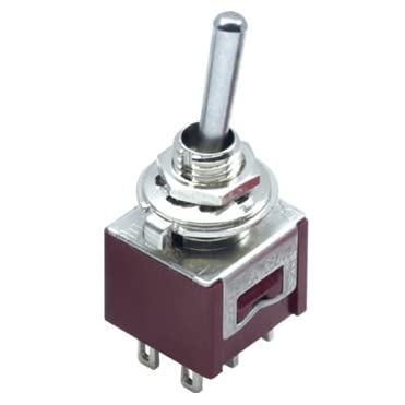 CZKE ON-ON ON-OFF-ON DTS-3202 DTS-3203 DTS-6202 DTS-6203 2A 250V Brown color mini M6 Toggle Switch(DTS-6202)