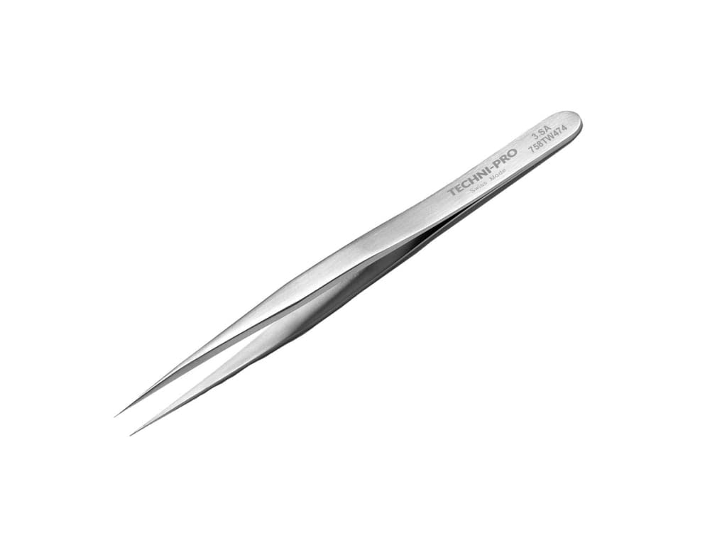tenyo Techni-Pro 758TW474-4.7' High Precision Tweezers, Style 3, Anti
