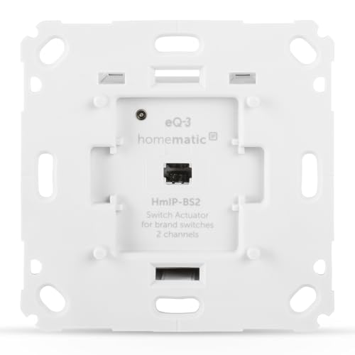 Homematic IP Schaltaktor für Markenschalter 2-fach Smart Home zwei Leuchten smart schalten Energie sparen 156757A0