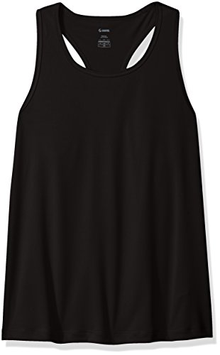Soffe Girls' Big Dri Performance Racer Tank, Black, X-Large