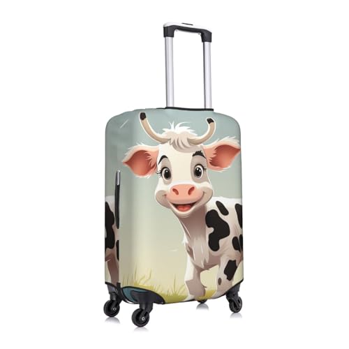 Travel Luggage Cover Elastic Anti-Scratch Suitcase Protector Washable Travel Suitcase Cover Cute Cartoon Cow Luggage Protector Fits 18-32 Inch Suitcase3