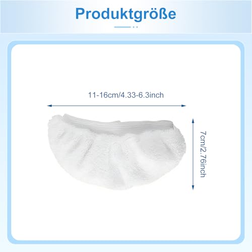 10 Stück Dampfreiniger Zubehör, Universal Dampfwischpads, Waschbare Dampfreiniger Aufsätze, Mikrofasertücher für die Meisten Handgeführten Dampfreiniger