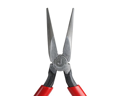 Jonard Elongnose Long Nose Gripping Pressing Plier With Orange Plastic Handle, 6-1/2" Length #TOP1