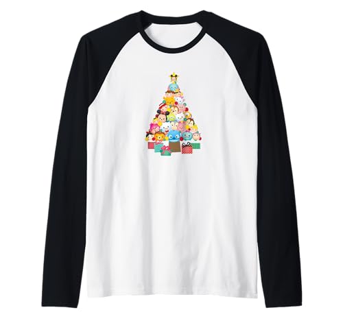 T-shirt Disney Tsum Tsum Holiday Tree style baseball pour Noël