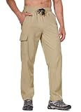 baleaf Men's Hiking Pants Lightweight 32' Cargo Water Resistant Tannin S