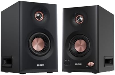 Edifier MR5 2.0 Studio Monitor Bookshelf Speakers, 110W(RMS), Hi-Res Audio, Bluetooth 6.0, 3-Way Active Design, Room Compensation, XLR/TRS/RCA Inputs, Compact Size for Home Studio & Music - Black - Thumbnail 2