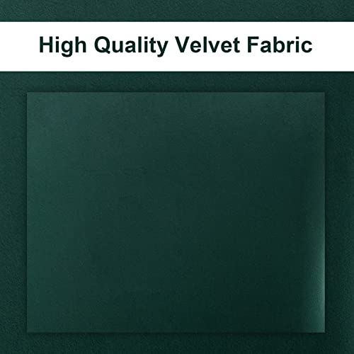 Quinjay Velvet Dining Chairs Set Of 8, Upholstered Dining Room Chairs With Wing Back, Modern Quilting Back Kitchen Chairs Accent Side Chairs With Armrests For Kitchen Living Room Bedroom (Dark Green) #TOP3