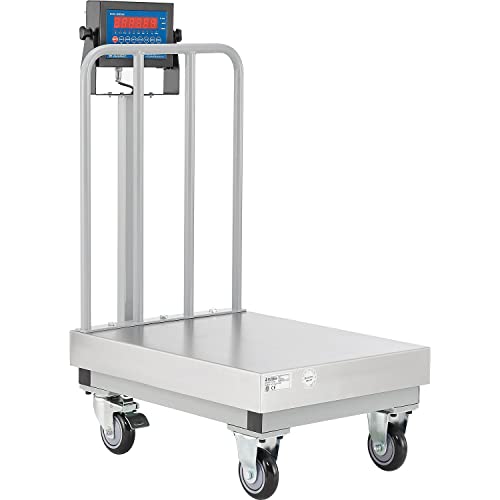 Báscula Industrial Móvil con Barandal y Pantalla LED 500 lb miniatura 1
