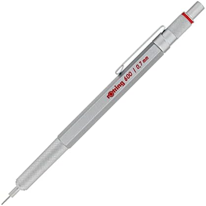 Rotring 600 Mechanical Pencil, 0.7 mm, Silver Barrel