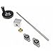 YUHYCOS Industrial Lead Screw 3D Printer Accessories T8 Handwheel Lead Guide Rail Screw, 100MM-500MM Length Linear Sliding Table Horizontal/Vertical Set(Vertical Bracket,300MM)