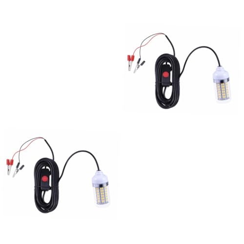 BESPORTBLE 2pcs 108 Deep Drop Fishing Light 108 LEDs Fish Tank Led Lights Fish Lamp for Boats