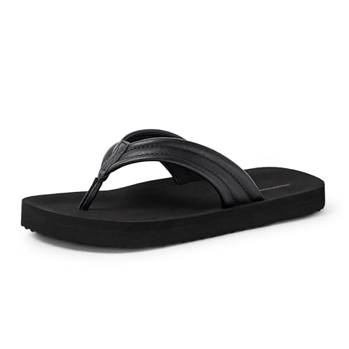 Amazon Essentials Unisex Kids Thong Flip Flop for Boys and Girls Black 6 Big Kid