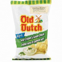 Old Dutch Rip L Potato Chips Sour Cream & Green Onion 255g {Imported from Canada}