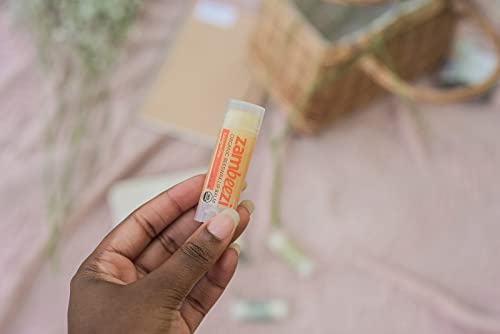 Zambeezi Fair Trade, Organic Beeswax Lip Balm - Core 4 Pack (Wild Rose, Tangerine, Sweet Basil And Lemongrass) - Ethically Sourced #TOP1