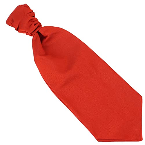 Lavallière soie rouge géranium Tony & Paul Figaro unie pour cravate mariage italienne