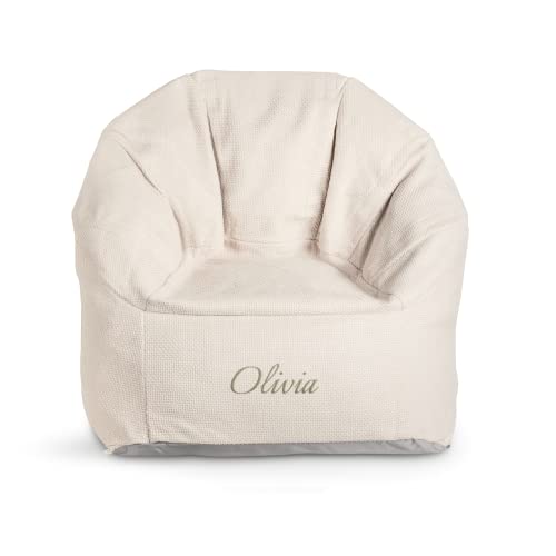 your surprise Fauteuil bébé avec prénom - Fauteuil en Lin personnalisé avec prénom ou Texte brodé pour bébé ou Enfant Cadeau pour Baby Shower ou...