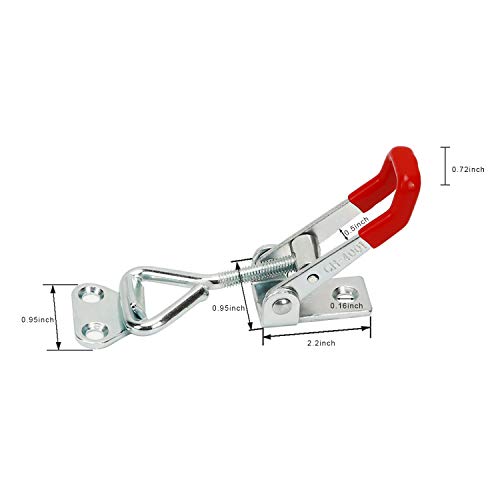 KINJOEK 5 PCS 360 Lbs Adjustable Toggle Clamp 4001 Hand Tool Quick Release Heavy Duty Capacity Latch Type