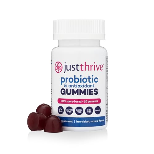 Just Thrive Probiotic Gummies - Kids Men and Womens Probiotic - for Digestive and Overall Health 30 Count
