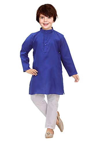 Image of KGN Boys Cotton Blend Regular Solid-Punjabi /Kurta Pajama Set | KGN07 |