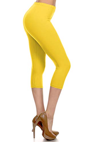 Image of Leggings Depot Women's High Waist Leggings Soft 1 inch Waistband Solid Pants - Regular, Plus, 1X3X, 3X5X