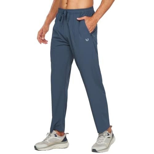 NORTHYARD Men’s Athletic Running Joggers Workout Gym Pants Lightweight Jogging Track Casual Pant with Zipper Pockets