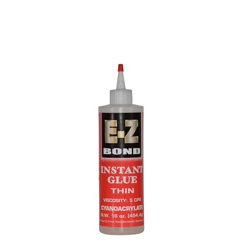 E-Z Bond 16 oz Professional Grade Instant Glue, Thin Premium Cyanoacrylate, 5 CPS