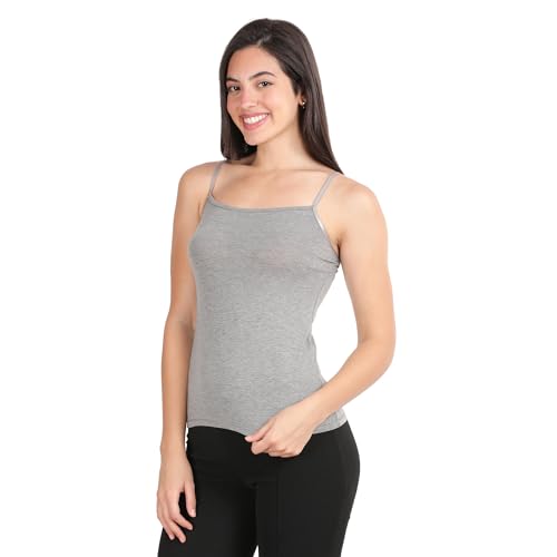 Image of Lavos Women's 2 Way Camisole V-Neck, Round Spaghetti Slip| Bamboo Cotton Anti Microbial 4-Way Stretchable