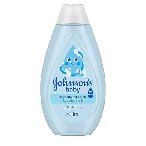 Johnson's Baby Baño (500 ml), gel de baño para bebé con Fórmula No Llores Más, para la piel de los bebés recién nacidos y de toda la familia, con burbujas y fragancia
