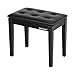 Neewer Tabouret de Banc de Piano en Bois avec Rangement pour Partitions Noir Siège Solo Coussin en Cuir PU, Construction en Bois Dur DX10