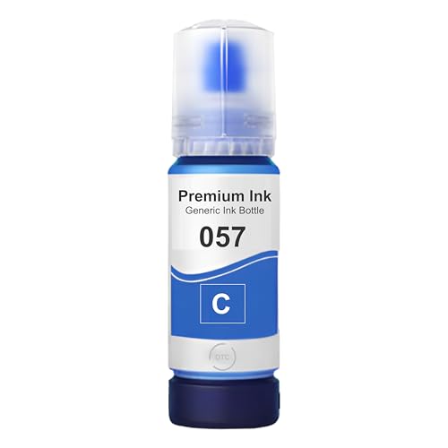 Image of Duplex DTC Refill Ink 057 Compatible with Epson L8050, L18050, L8150W Printer (057 Cyan Ink 1 Pcs)