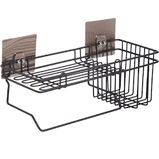 HBD SALES Multipurpose Strong Magic Sticker Metal Coated Wall Holder Storage Box Shower Rack Shelf with Towel Holder for Kitchen Bathroom Toilet Sink (1 Piece) (B0BSN4TPFG) Amazon Price History, Amazon Price Tracker