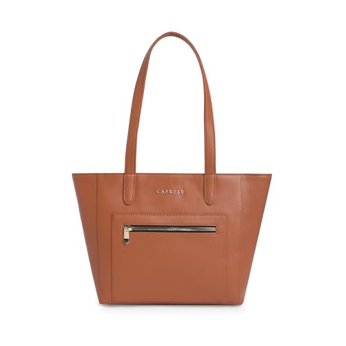 Image of Caprese Indra Tote Medium Bag for Women | Stylish Shoulder Bag with Comfortable Straps, Multi-Compartment & Zip Closure | Ideal for Laptop & Essentials | Design for Work, Travel, Shopping