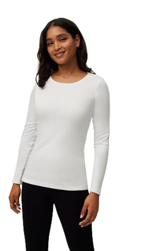 YSABEL MORA - Camiseta Térmica Algodón Manga Larga Cuello Redondo, Ropa Interior Confortable y Sostenible, Diseño Mediterráneo Hecho en Valencia, Ideal para Climas Fríos