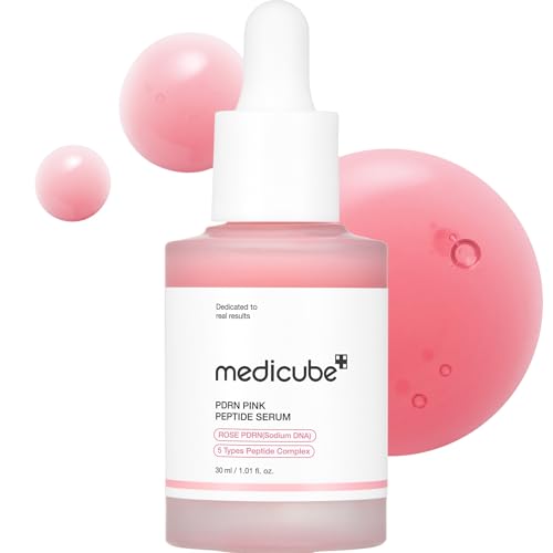 medicube PDRN Pink Peptide Serum - Siero PDRN Viso con Peptidi e Niacinamide, Idratazione e Pelle Più Tonica, Per un Incarnato Più Uniforme, Skincare Coreana, 30 ml