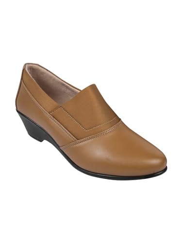 Image of TRYME Collection Bellies Comfortable Stylish Solid Wedge Heel Slip-On Formal Shoes for Womens & Girls