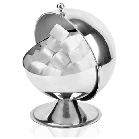 Healeved Stainless Steel Sugar Bowl with Lid Cover