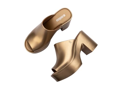 Image of Melissa Mule Heel Collection - Fashion Sandal for Women - Iridescent Comfortable Mule Style - High-Shine Upper with Bubblegum Scent - Chic and Sophisticated