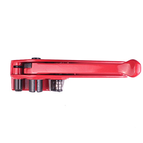 Gresdent Poly Strapping Tensioner & Cutter Manual Banding Strapping Tools for Polyester Polyproplyn 1/2\" - 3/4\" Strap Red