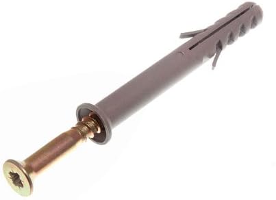 One Stop DIY 100 x NYLON HAMMER IN FRAME FIXINGS RAWL MASONRY PLUGS & SCREW M10 x 80MM NEW