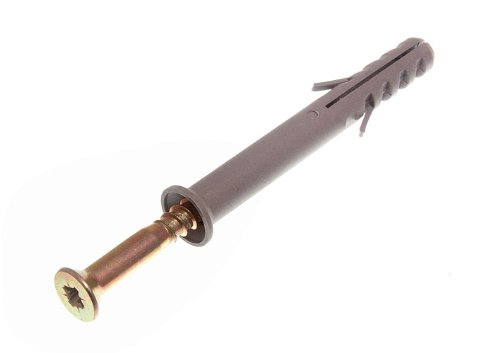 100 X M80mm Nylon Hammer-in Frame Fixings with Rawl Masonry Plugs & Screws