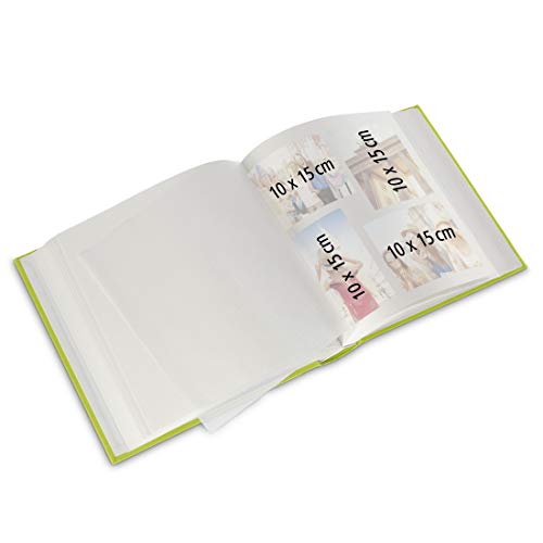 Hama Fotoalbum mit Stoffeinband 30x30 cm (Jumbo Fotobuch mit 100 weißen Seiten, Photoalbum mit Pergamin-Trennblättern… – Bild 6