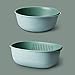 Durszlak 2 zestawy 2,7l / 4.2L Colander/Colander Puchar Dwuwarstwowa Kosz plastikowy Kosz Opiekunowy Owidażna przestrzeń do prania Warzywa i Filtr Noodle Sitko Durszlaka (Color : Green)