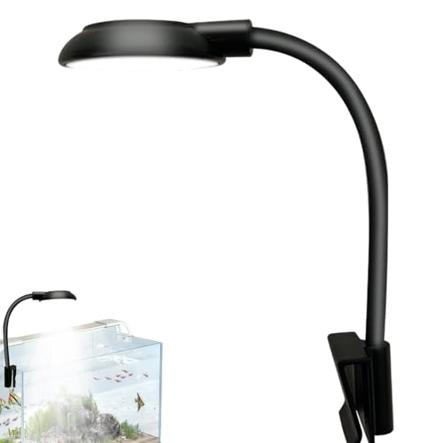 con Clip para Tanque Peces   LED lámpara con abrazadera para acuario, iluminación para peces,Iluminación para Plantas de Acuario, Luz Flexible 360 Grados | Iluminación para Acuarios Plantados y Terrar