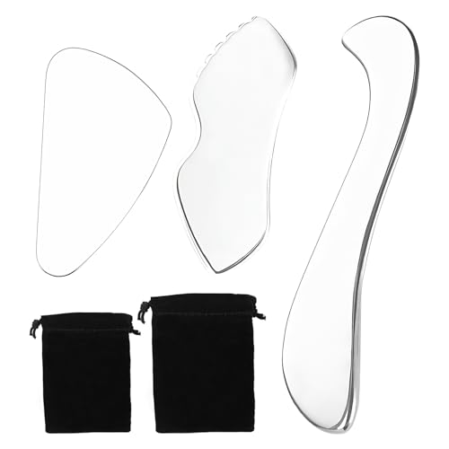 [Materiali di Alta Qualità per un Uso Durevole] Il Gua Sha in acciaio inossidabile è realizzato in acciaio inossidabile che permette una pulizia facile. La superficie lucidata dello strumento per gua sha corpo scivola delicatamente sulla pelle riducendo l'attrito. Il materiale resiste a oli cosmetici e lozioni, supportando l'igiene durante l'uso e favorendo una lunga durata.