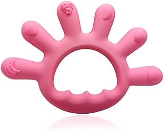 Six Finger Soothing Teething Toys for Baby, Seeway BPA Free Silicone Teether Chew Toy, Stimulates and Massages Sore Gums