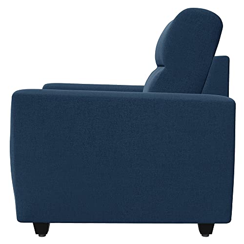 Image of Wakefit Sofa Set | 3 Year Warranty | Sofa 1 Seater, 1 Seater Sofa for Living Room, Wooden Sofa Set, Sofa Set Single Seater - Belize(Malphino : Cobalt Blue)