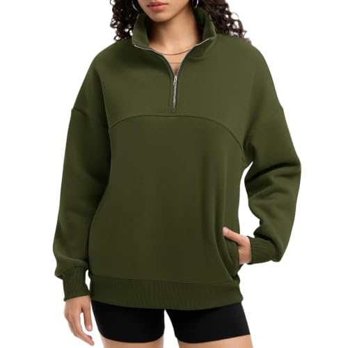 Rapbin Womens Sweatshirts Fleece Pullover Women Quarter Zipper Hoodies