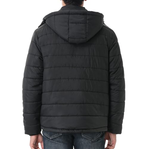Men's Winter Down Jacket with Detachable Hood | Fleece-Lined Warm Coat Windproof Thickened Design for Cold Weather2