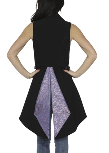 Pretty Attitude Gothic Vest Sleeveless Tailcoat Jacket Victorian Cosplay Coat4