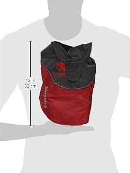 TOUCHDOG 'Subzero-Storm' Waterproof 3M Reflective Pet Dog Coat Jacket with Heavy-Duty Velcro w/ Blackshark Technology, X-Small, Red, Black